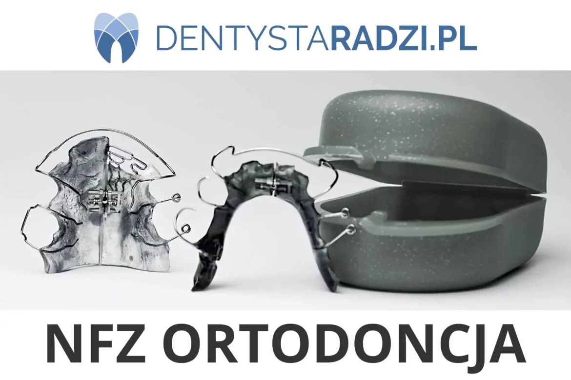 NFZ dwa darmowe refundowane aparaty ortodontyczne na zeby dla dzieci w Polsce z pudelkiem do trzymania ich w srodku